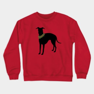 Italian Greyhound with festive holly collar Holiday design 2 Crewneck Sweatshirt